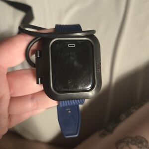 Smart Wearable with Black and Blue Design